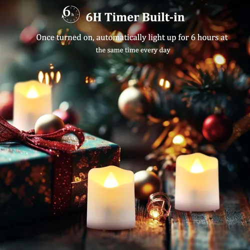 Miniatura 3 de Velas LED recargables con control remoto, 6 velas LED parpadeantes sin llama, velas de batería parpadeantes para decoración de Halloween, Navidad