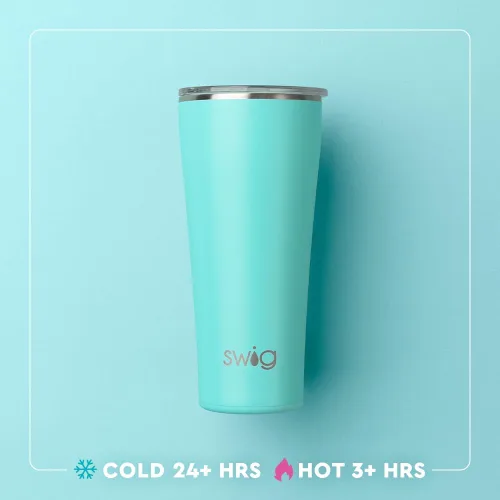 Miniatura 4 de Swig Life - Vaso térmico aislante de 32 onzas, taza de café para viajes con tapa, taza de café para viajes compatible con portavasos, acero Lazy