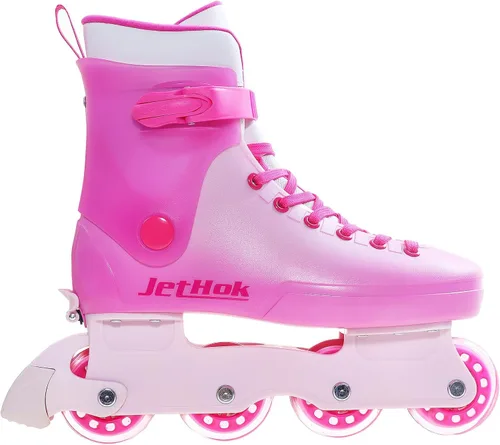 Inlineskates - Patines en línea para mujeres y niñas, tamaño ajustable, freno extraíble, rodamientos ABEC-7, para patinaje en interiores y