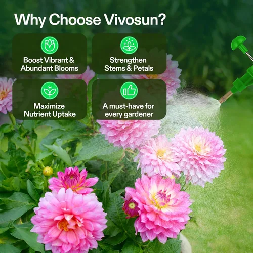 Miniatura 3 de VIVOSUN Bloom Juice (0-6-4), suplemento de floración fertilizante líquido para etapa de floración, alimento concentrado para plantas para todas