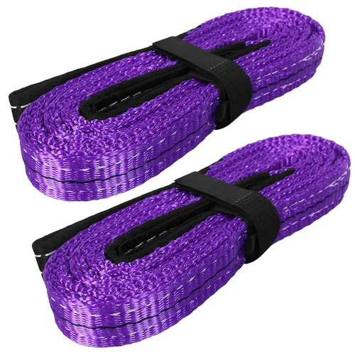 Miniatura 7 de Correas de elevación de 1 pulgada x 4 pies, 2 capas de alta resistencia plana de levantamiento de ojos, correas de nailon para levantamiento