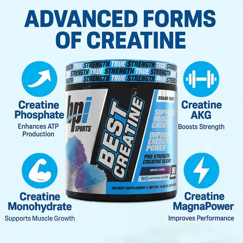 Miniatura 3 de BPI Sports Best Creatine - Polvo de monohidrato de creatina para hombres y mujeres, sal del Himalaya - Fuerza, bombeo, resistencia, crecimiento