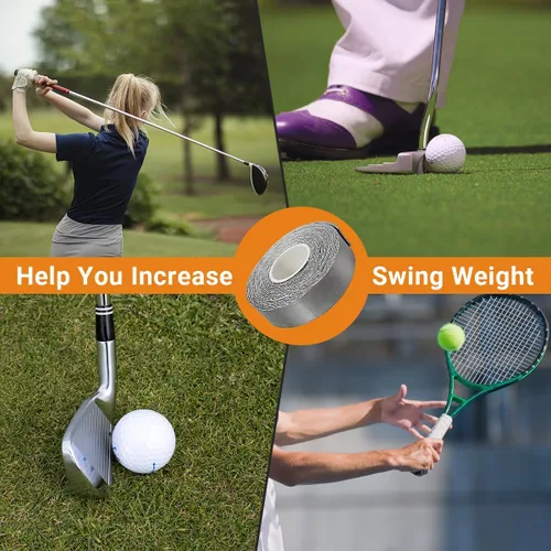 Miniatura 5 de Yeshom Cinta de plomo de golf de 1/2 x 60 pulgadas/100 pulgadas/150 pulgadas, 0.07 oz por pulgada, añade peso de swing accesorios adhesivos