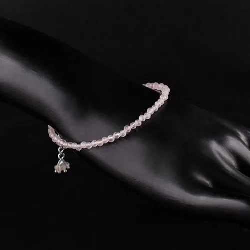 Miniatura 39 de Natural Gemstone Micro Round Beads Dainty Choker Bangle Bracelet, Handmade Jewelry for Women, Healing Chakra Crystals Silver Plated Chain 8 inch