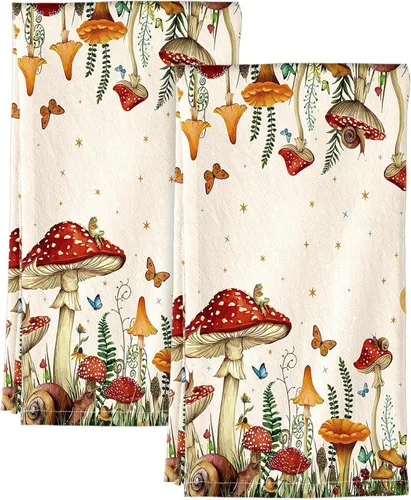 Miniatura 17 de Miss Adola - Juego de toallas de cocina de saco de harina con lazo para colgar - Juego de 2 toallas de cocina de primavera con lazo para colgar