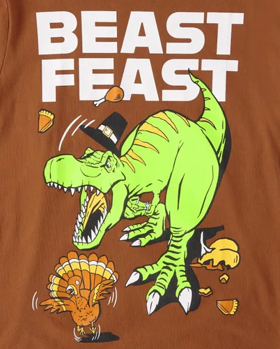 Miniatura 2 de The Children's Place baby boys Dino Feast Long Sleeve Graphic T shirt