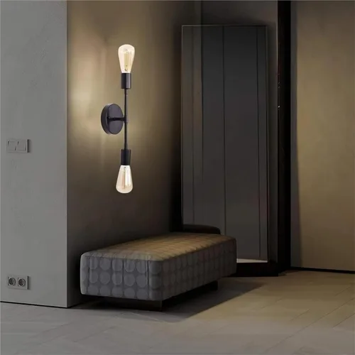 Miniatura 5 de Lámpara de pared industrial retro con 2 luces para espejo de tocador, apliques dobles para cocina, sala de estar, dormitorio, E27 Lampara Pared