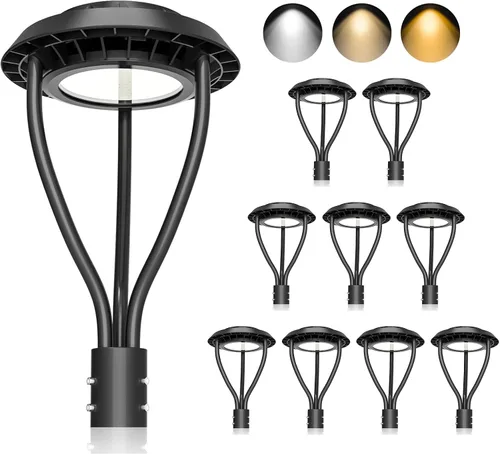 Miniatura 8 de KUKUPPO Luz LED de poste superior de 60 W, certificación ETL, 8400 lm, CCT ajustable 3000K/4000K/5000K, potencia ajustable 60W/48W/36W lámpara