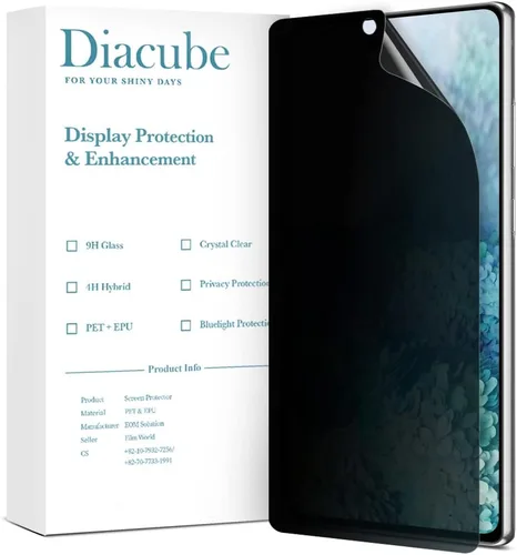 Miniatura 9 de Paquete de 2 protectores de pantalla de privacidad para Galaxy S22 Ultra, protector de pantalla híbrido EPU PET antiespía, compatible con huellas