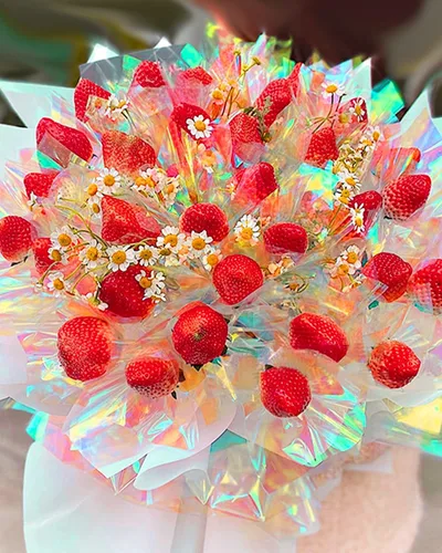 Miniatura 4 de JOYIT Rollo de Celofán Iridiscente de 35 pulgadas x 50 pies – Rollo de Celofán Iridiscente, Papel de Regalo Arcoíris para Cestas de Regalo de Flores