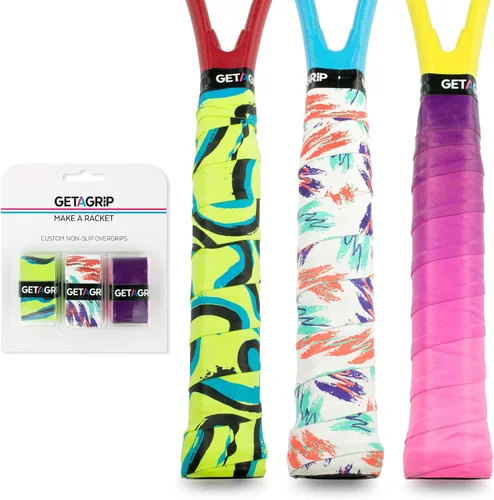 Miniatura 33 de Get A Grip - Grip personalizado para raqueta de tenis - Agarre antideslizante/de secado rápido para tenis - Grip precortado para raqueta de Pack