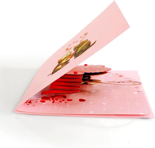 Miniatura 8 de CUTPOPUP - Tarjetas de aniversario desplegables para pareja, tarjeta de aniversario de boda 3D para él, esposa, marido, mamá, papá, tarjeta