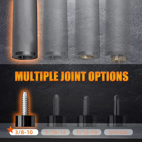 Miniatura 7 de 29" 3/8-10 Carbon Pool Cue Shaft (Single), 10 Layered 10.5mm,11.8mm,12.4mm.12.5mm.12.9mm，Pro Taper Low Deflection Performance, Durability and Smooth