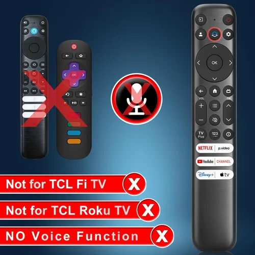 Miniatura 2 de Solo para TCL-Google-TV, reemplazo de control remoto, RC813 compatible con TCL QM8/QM7/Q7/Q6/Q5/S5/S4/S3 4K UHD HDR LED QLED QD-Mini LED Full-HD