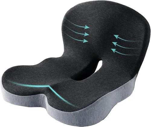 SAMLOO - Cojín de asiento de espuma viscoelástica para camioneros, conductores, silla de oficina, cojín antideslizante para silla de automóvil,