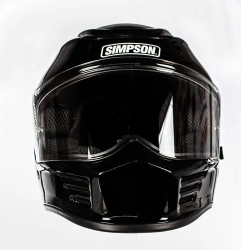 Miniatura 3 de Simpson SPBM2 Speed Bandit - Casco de carreras de cara completa, tamaño mediano, negro brillante, escudo transparente incluido, escudo ahumado