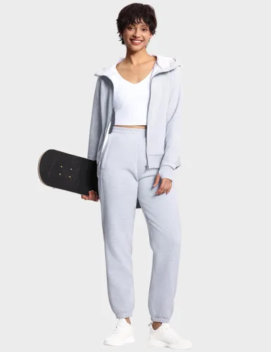 Miniatura 3 de THE GYM PEOPLE Pantalones deportivos de forro polar para mujer con bolsillos