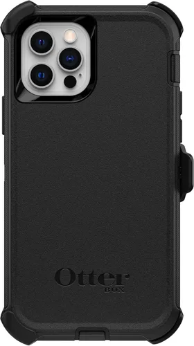 Miniatura 4 de OtterBox Funda para iPhone 12 y iPhone 12 Pro Defender Series, color negro, resistente y duradera, con protección de puerto, incluye soporte de clip