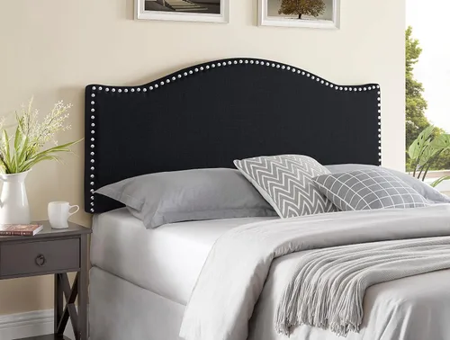 Miniatura 15 de Naomi Home Jessenia - Cabecera capitonada ajustable tapizada de lino con superficie acolchada, soporte de pared o marco de cama, color crema