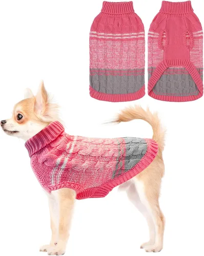 Miniatura 27 de Mihachi Suéteres para Perros Pequeños y Medianos Niña o Niño, Camisa Cálida y Suave para Perros, Abrigo para Perros para Clima Frío con Cuello