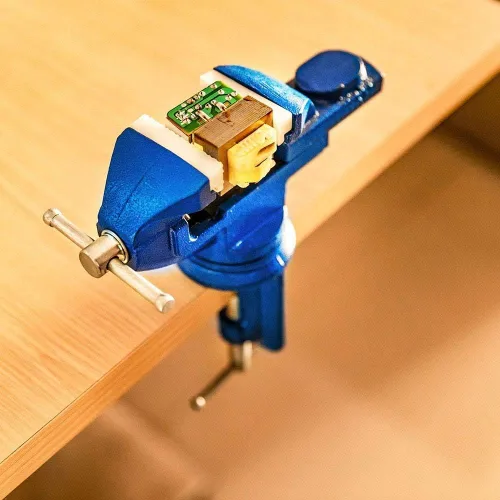 Miniatura 3 de Tornillo de banco de mandíbula de 4 pulgadas, multiusos, tornillo de banco resistente de 360 grados, 3.937 in, mecánico de mandíbula, taller