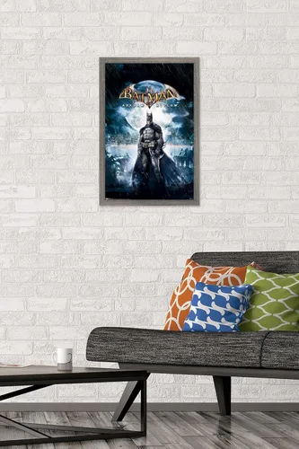 Miniatura 2 de Trends International DC Comics VIdeo Game - Arkham Asylum - Póster de pared de arte clave, 14.725 x 22.375 pulgadas, versión enmarcada de madera