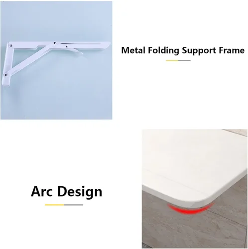 Miniatura 3 de Mesa plegable de hojas colgantes para montaje en pared, escritorio plegable de alta resistencia para espacios pequeños, escritorio, hogar, oficina
