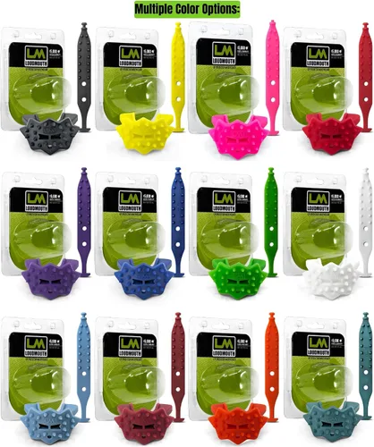 Miniatura 6 de Loudmouth - Protector bucal de fútbol, boquilla de fútbol 3D SpikeSurge con correa, se adapta a adultos y jóvenes, accesorios de fútbol