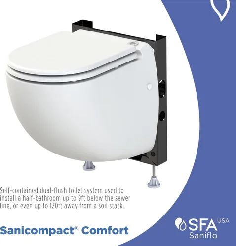 Miniatura 2 de SANIFLO Sanicompact Comfort - Sistema de doble descarga - Residencial
