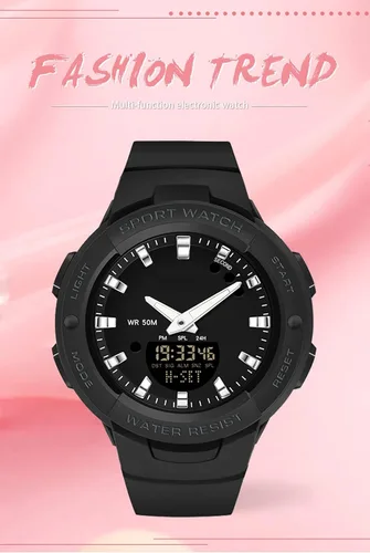Miniatura 5 de findtime Relojes analógicos digitales deportivos impermeables reloj de doble pantalla LED retroiluminación LED reloj de pulsera luminoso