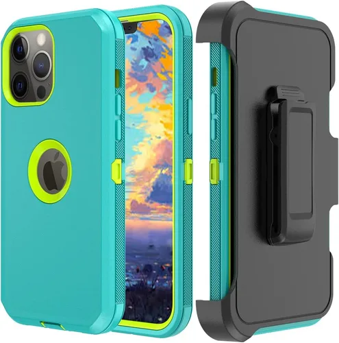 Miniatura 13 de Funda de teléfono para iPhone 13 Pro Max, resistente, resistente a prueba de golpes, funda protectora con clip para cinturón para Apple iPhone 13