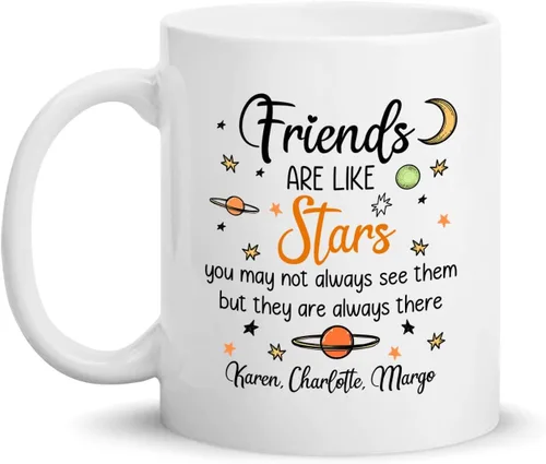 Miniatura 9 de Taza de cerámica personalizada con texto en inglés «Because Of You I Laugh A Little Harder Cry A Little Less And A Lot More», taza de café