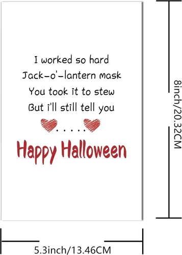 Miniatura 5 de Tarjeta de felicitación divertida, tarjeta de amor travieso para padres, tarjeta de Halloween humorística para novio, novia, pareja, grito