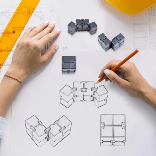 Miniatura 8 de Cubo infinito sensorial fidget, juego de fidgeting EDC para niños y adultos, minigadget genial, mejor para el alivio del estrés y la ansiedad