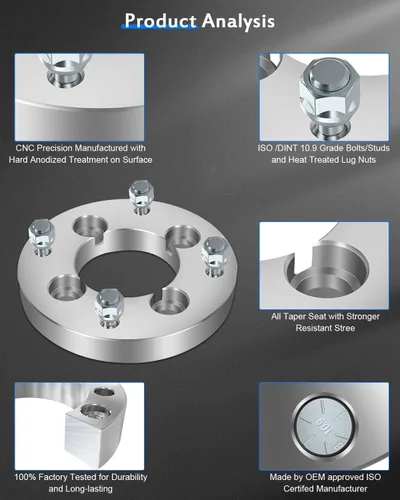 Miniatura 7 de ECCPP 4 adaptadores de espaciadores de rueda de 4 lengüetas de 1 pulgada, conversión de 4x110 a 4x137 10x1.25 2.913 in para 2007-2016 para Rancher