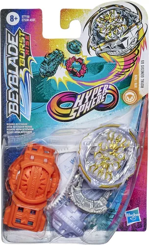 Paquete inicial Beyblade Burst Rise Hypersphere Royal G5 - Trompo de batalla balanceado y lanzador de giro diestro o zurdo, tipo resistencia, a