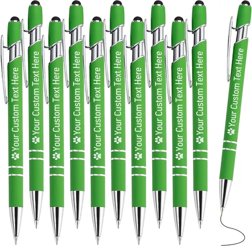 Miniatura 103 de STREADVE Bolígrafos personalizados personalizados con nombre grabado, logotipo, texto, bolígrafos de escritura suave, regalo personalizado para Negro