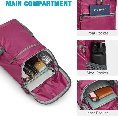 Miniatura 5 de G4Free, mochila pequeña y plegable, liviana y casual, para ir de camping o para exteriores, para adultos y niños (11 L)