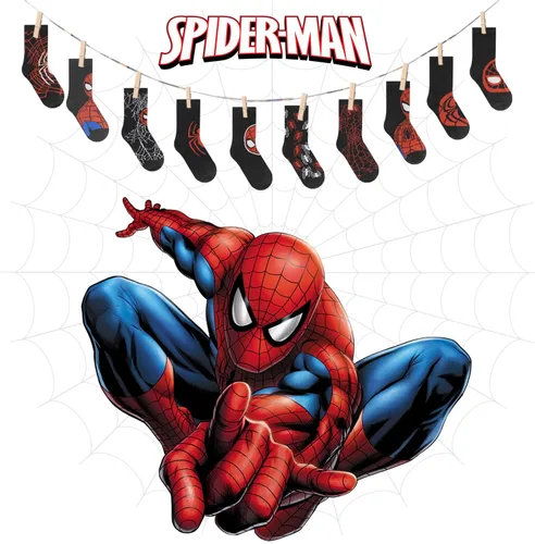 Miniatura 5 de Marvel Calcetines Spiderman para niños, paquete de 10 calcetines decorativos de Spiderman para niños, calcetines increíbles de leyendas para niños