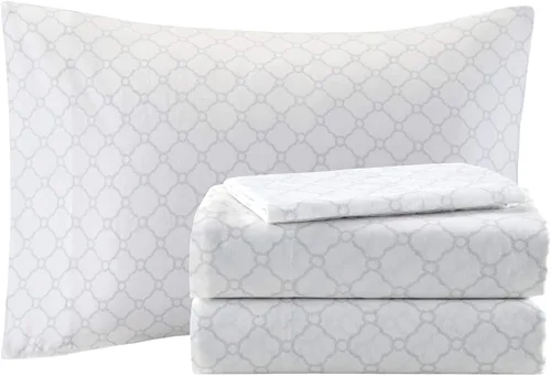 Miniatura 9 de MPE10-860 - Juego de cama para todas las estaciones, con almohada decorativa a juego, tamaño matrimonial (78 x 86 pulgadas), color rosado y gris