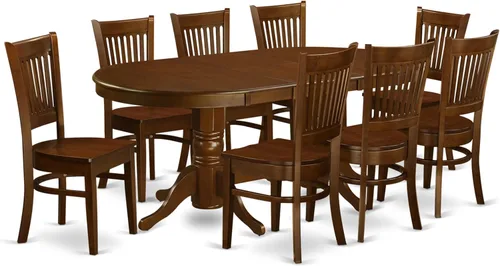 Miniatura 10 de East West Furniture VANC5-ESP-C - Juego de mesa de comedor de 5 piezas para 4 personas, incluye una mesa de cocina ovalada con hojas de mariposa y 4