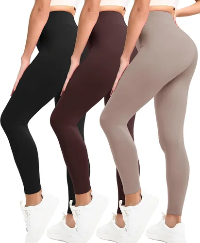Miniatura 14 de Natural Feelings Buttercloud - Paquete de 3 leggings para mujer, cintura alta, pantalones de yoga suaves como la mantequilla, para uso diario
