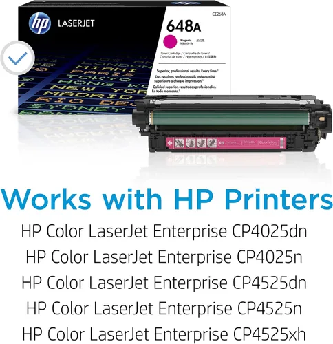 Miniatura 2 de HP Cartucho de tóner magenta 648A Funciona color LaserJet Enterprise CP4025, CP4525 Series CE263A