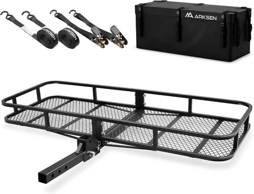 Miniatura 13 de Canasta de carga plegable de ARKSEN, receptor de enganche de 2", 60" de ancho
