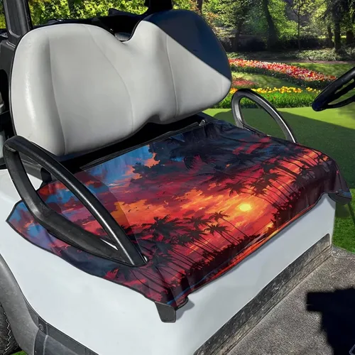 Miniatura 47 de Yewattles Funda de Asiento de Carrito de Golf Portátil Toalla de Asiento Club Car Ajuste Universal Carrito de Golf de 2 Asientos