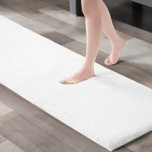 MADISON PARK SIGNATURE - Alfombra de baño antideslizante de malvavisco, lujosa, absorbente, de secado rápido, diseño de spa, decoración de baño, 24