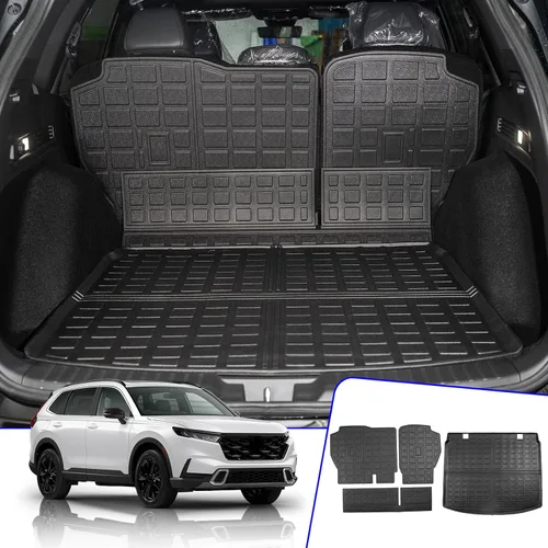 Miniatura 14 de Rongtaod Tapete de carga compatible con Honda CRV 2017-2022, forro de carga para maletero, revestimiento de maletero de elastómero termoplástico