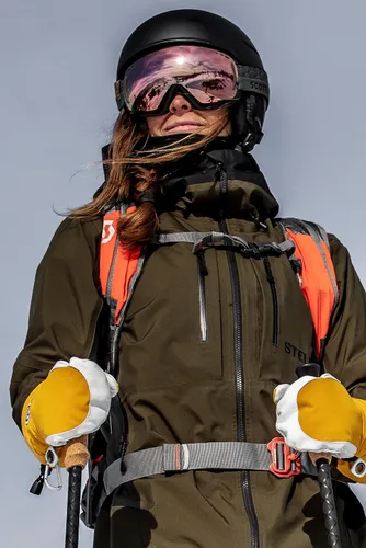 Miniatura 7 de Hestra Heli - Guante de esquí para mujer, manoplas de nieve clásicas de cuero para esquí, snowboard y montañismo (ajuste de mujer)