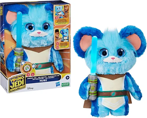 Miniatura 14 de Star Wars: Young Jedi Adventures Jabberin' Jedi Nubs, peluche electrónico, luces y sonidos, juguetes, juguetes preescolares para niños y niñas de 3