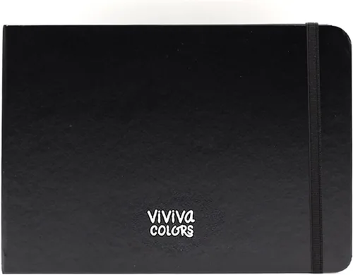 Viviva Colors - Cuaderno de bocetos de papel de acuarela portátil con cubierta de piel sintética resistente, 100% algodón, sin ácidos, diario de